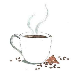Drawn coffee cup